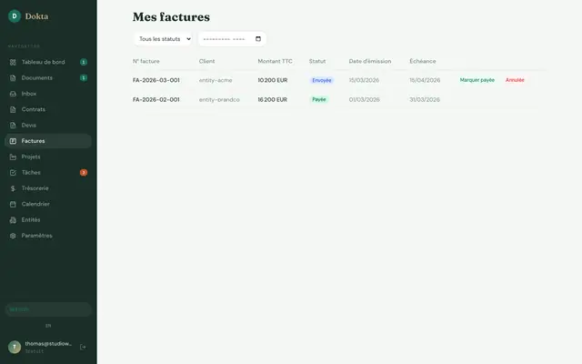 CRA 1-Tap & Facturation TJM